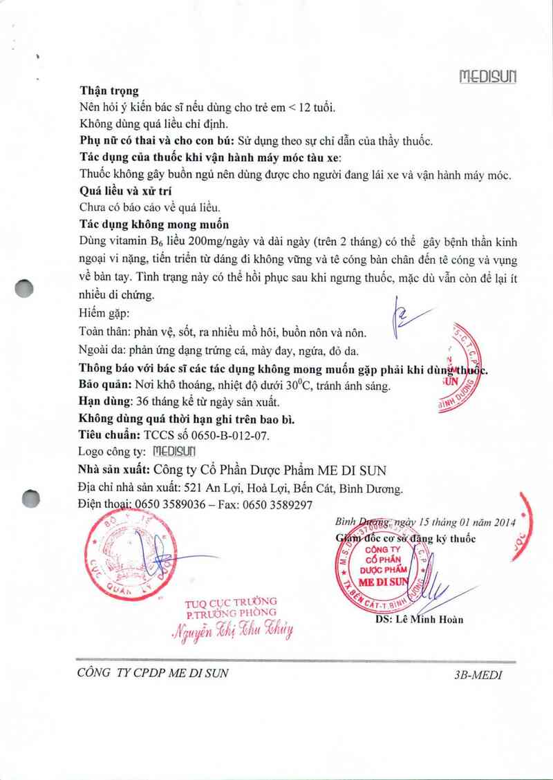 thông tin, cách dùng, giá thuốc 3B-Medi - ảnh 3