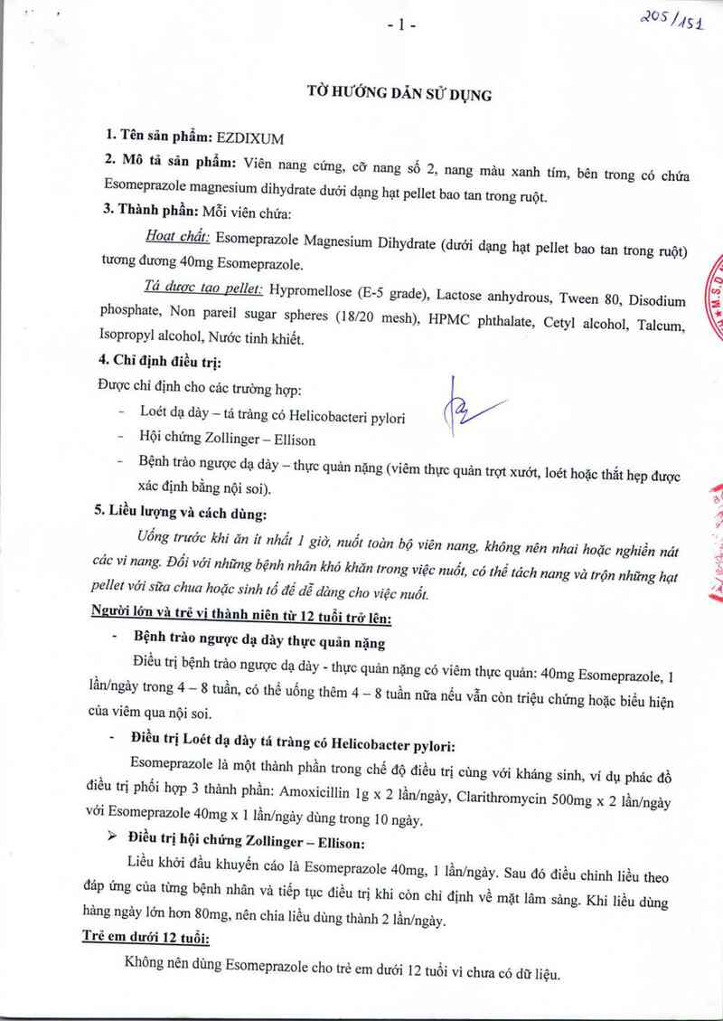 thông tin, cách dùng, giá thuốc Ezdixum - ảnh 1