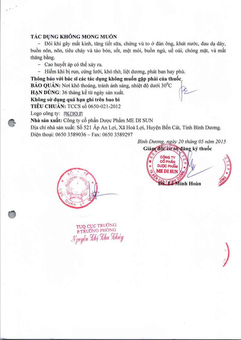thông tin, cách dùng, giá thuốc Medi-Levosulpirid - ảnh 3