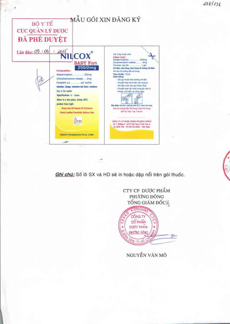 thông tin, cách dùng, giá thuốc Nilcox Baby Fort 250/2 mg - ảnh 0