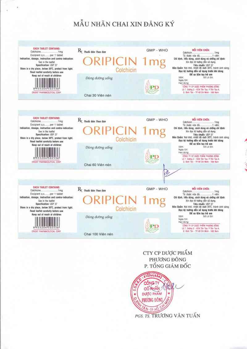 thông tin, cách dùng, giá thuốc Oripicin 1 mg - ảnh 1