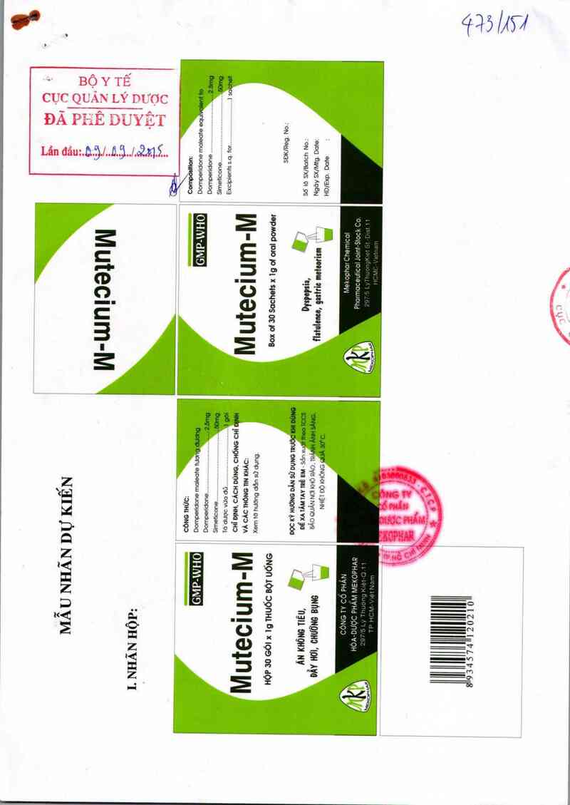 thông tin, cách dùng, giá thuốc Mutecium-M - ảnh 0