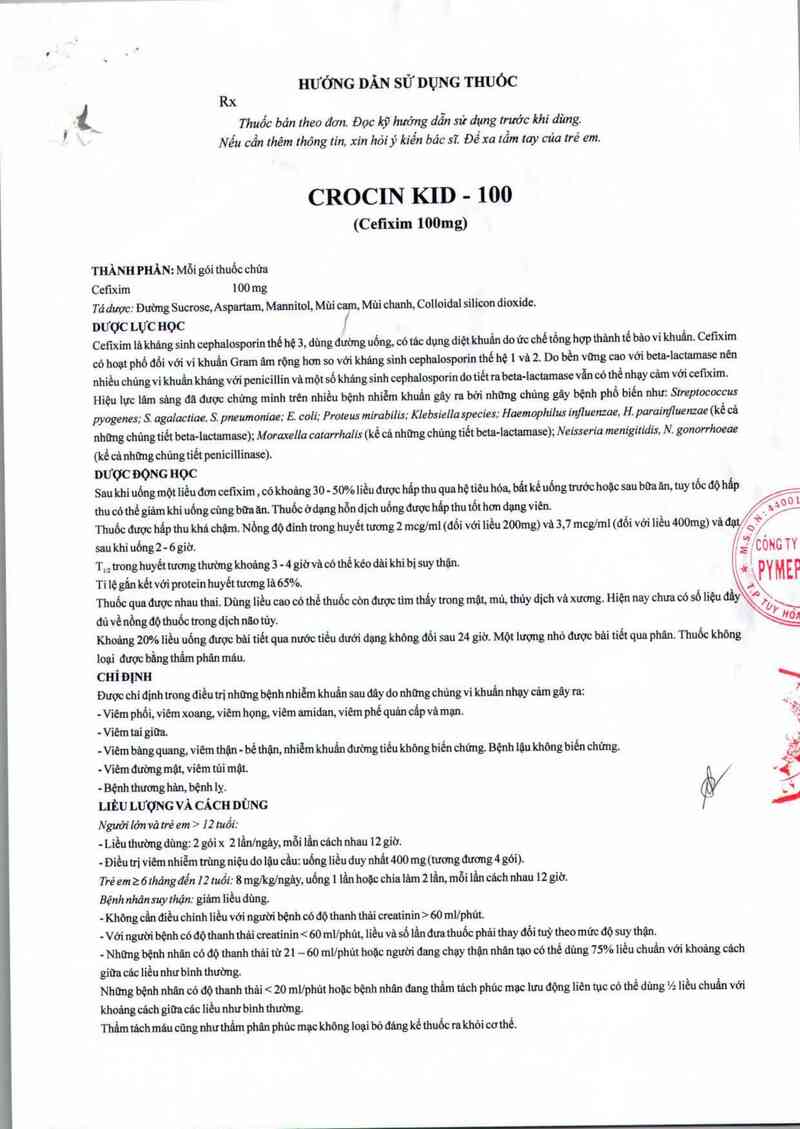thông tin, cách dùng, giá thuốc Crocin Kid - 100 - ảnh 3