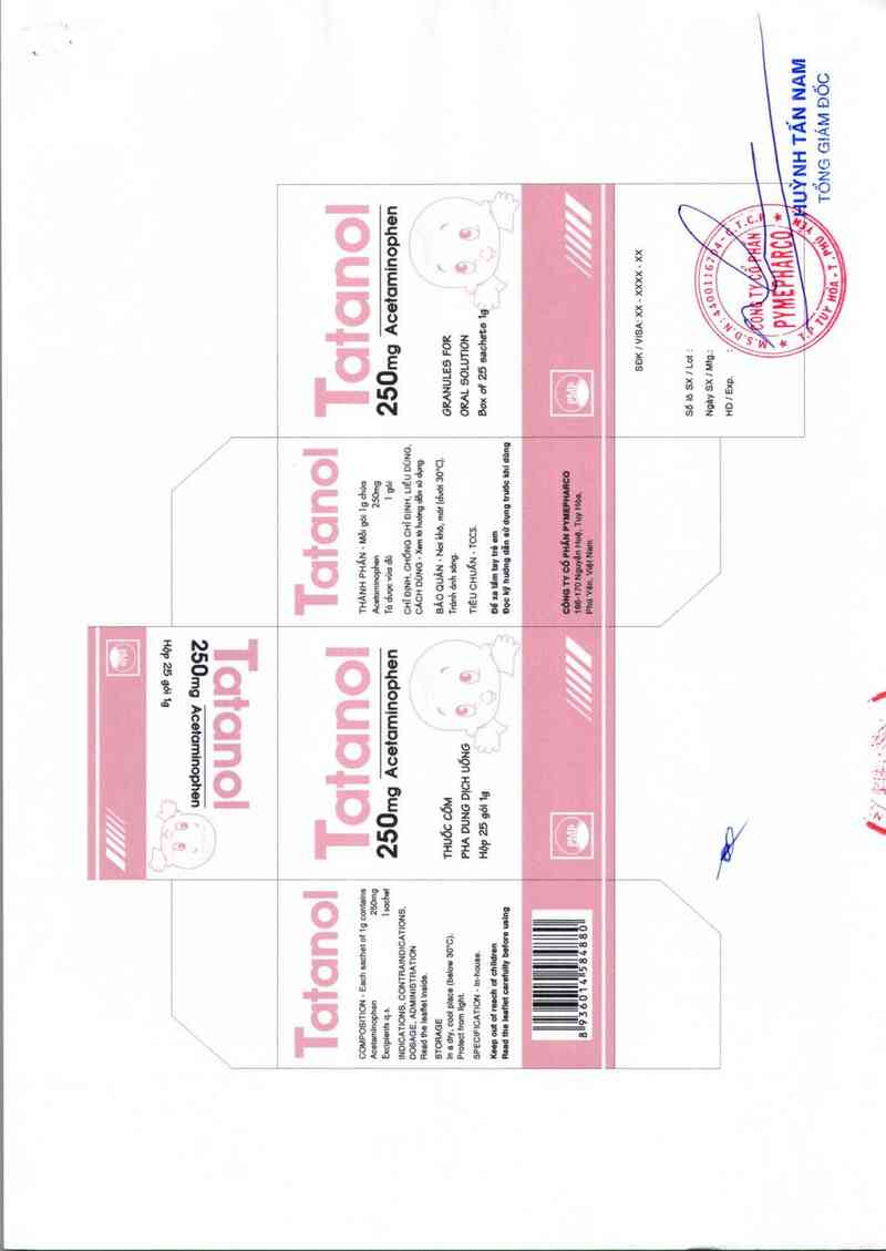 thông tin, cách dùng, giá thuốc Tatanol 250 mg - ảnh 1