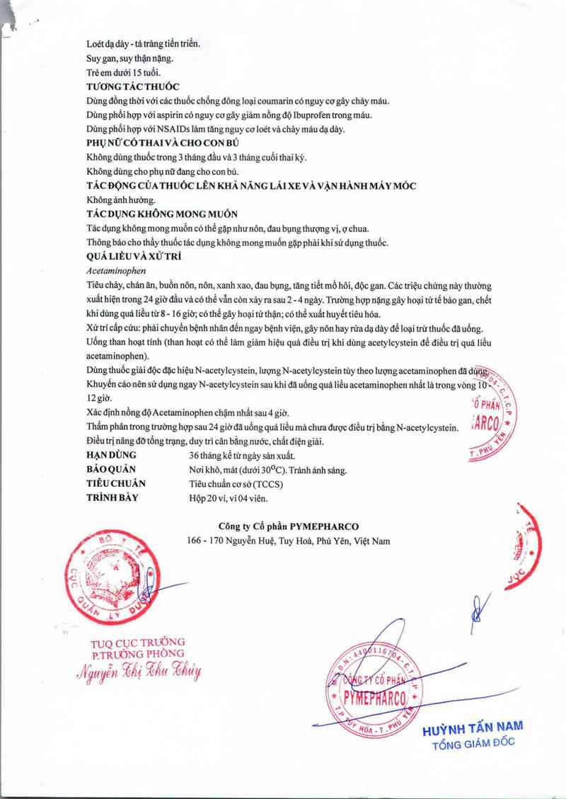 thông tin, cách dùng, giá thuốc Tatanol Extra - ảnh 3
