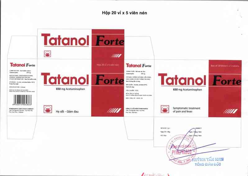 thông tin, cách dùng, giá thuốc Tatanol Forte - ảnh 1