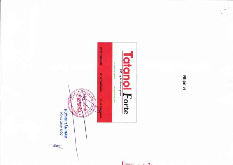 thông tin, cách dùng, giá thuốc Tatanol Forte - ảnh 3