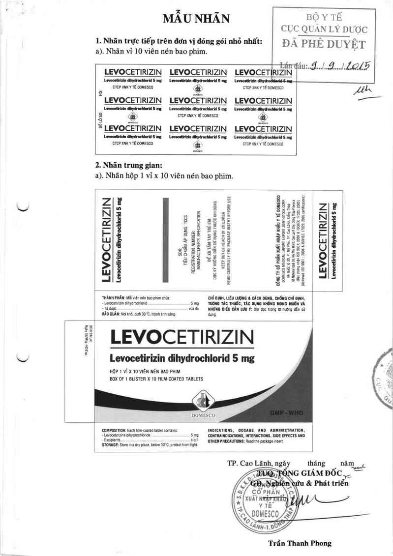 thông tin, cách dùng, giá thuốc Levocetirizin - ảnh 0