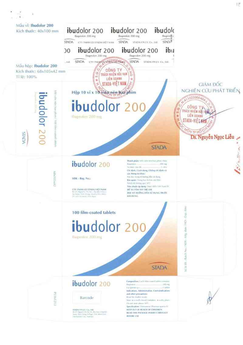thông tin, cách dùng, giá thuốc Ibudolor 200 - ảnh 1