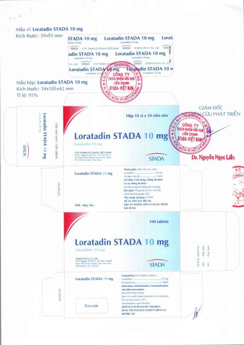 thông tin, cách dùng, giá thuốc Loratadin Stada 10 mg - ảnh 1