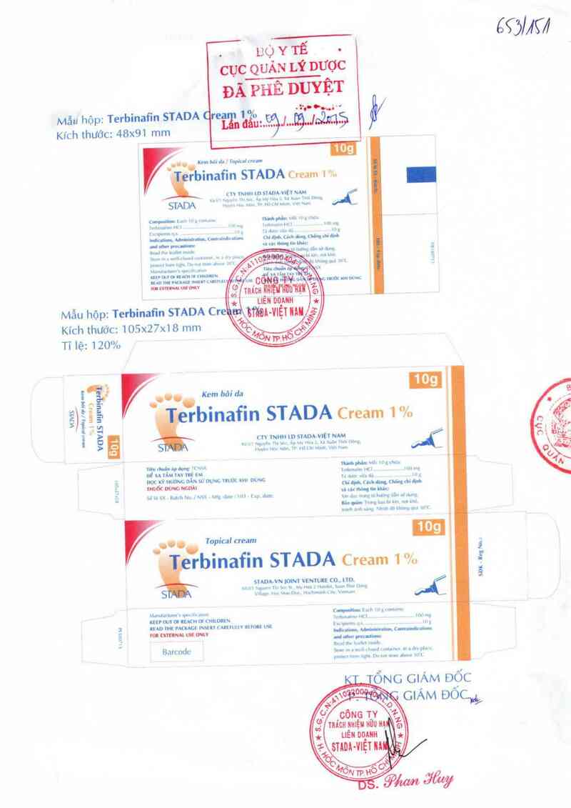 thông tin, cách dùng, giá thuốc Terbinafin Stada cream 1% - ảnh 0