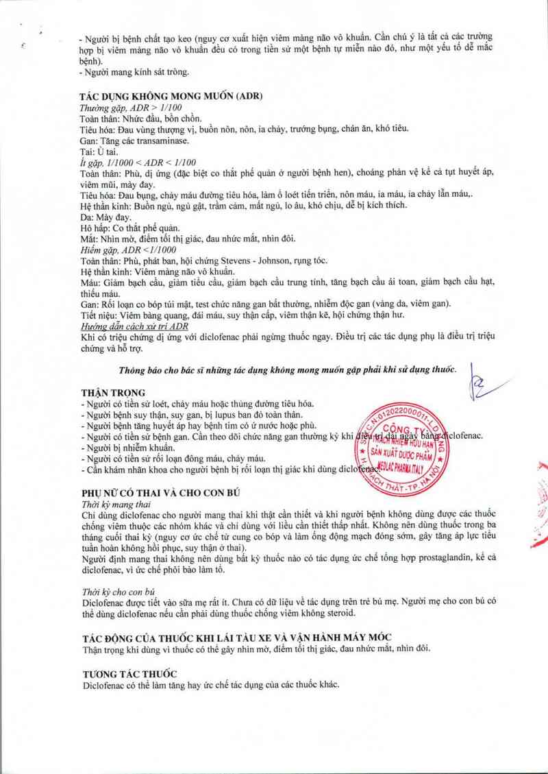 thông tin, cách dùng, giá thuốc Diclomed - ảnh 3