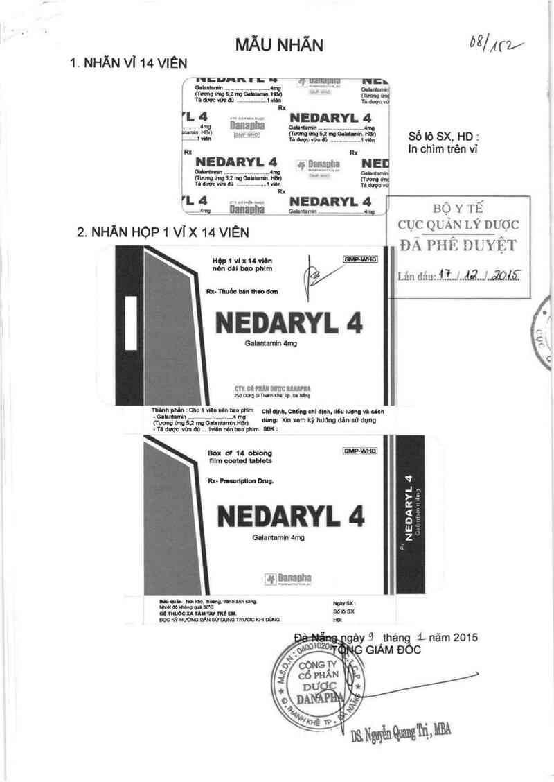 thông tin, cách dùng, giá thuốc Nedaryl 4 - ảnh 0