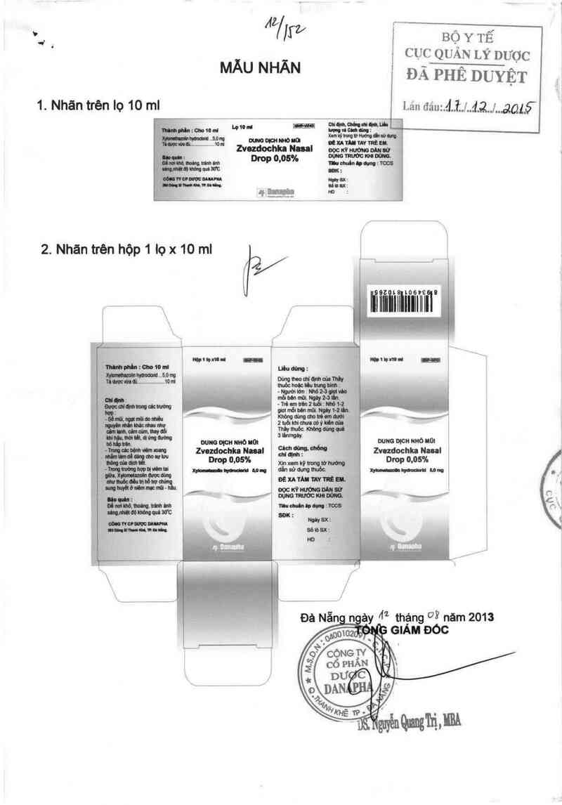thông tin, cách dùng, giá thuốc Zvezdochka Nasal Drop 0,05% - ảnh 0
