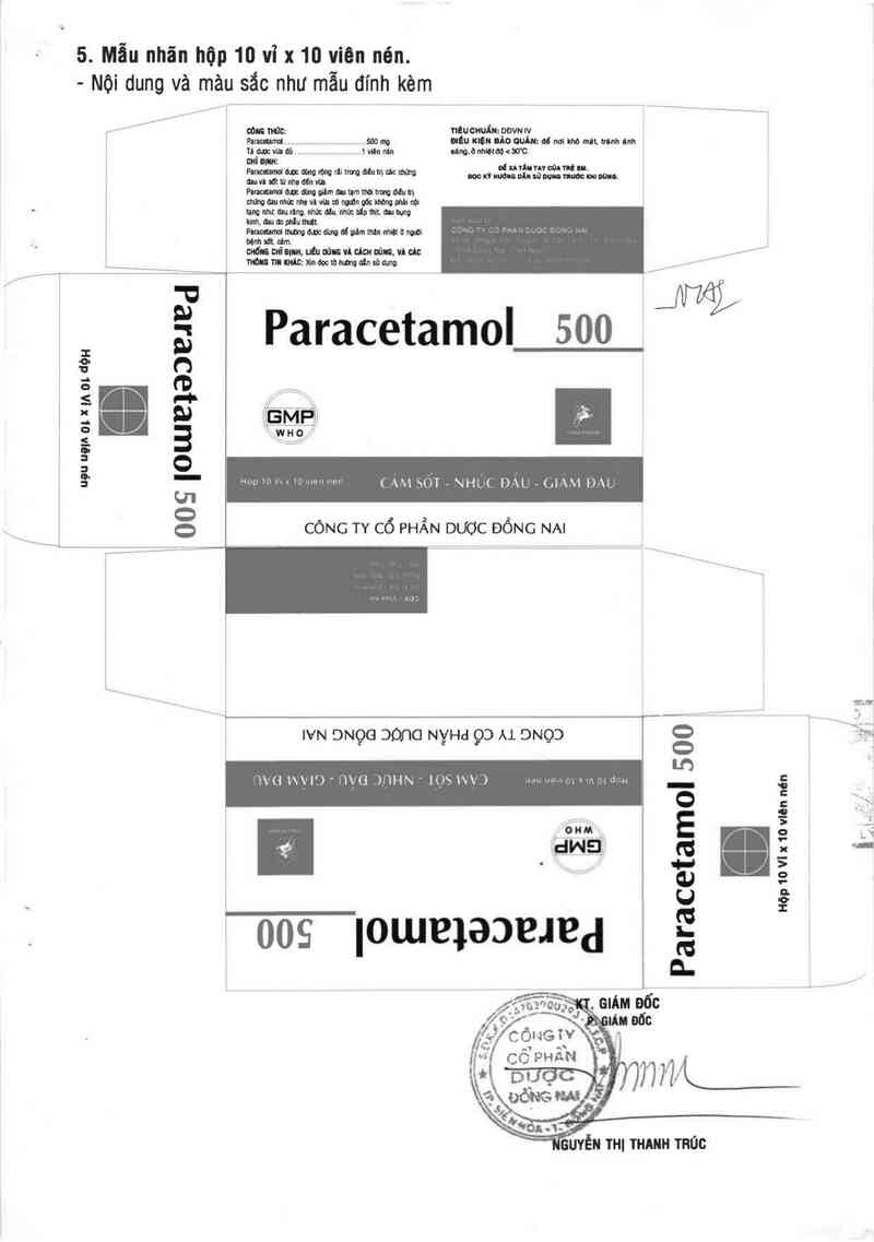 thông tin, cách dùng, giá thuốc Paracetamol 500 mg - ảnh 1