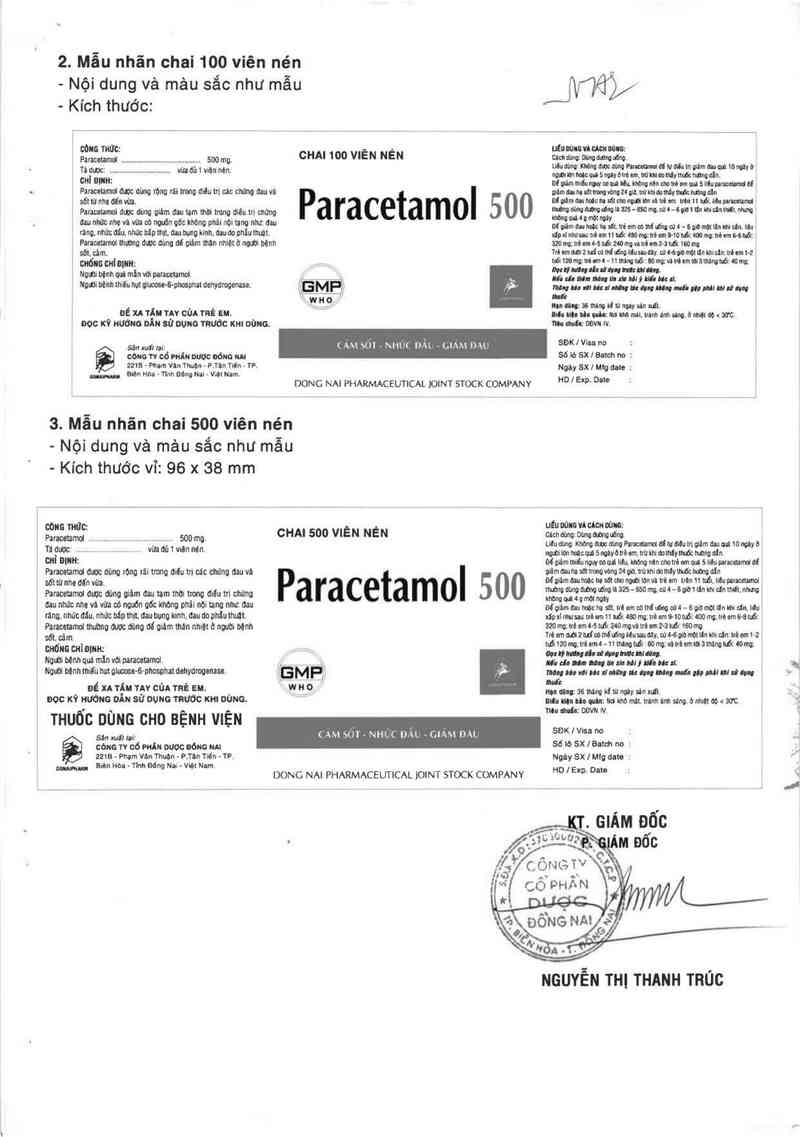 thông tin, cách dùng, giá thuốc Paracetamol 500 mg - ảnh 2