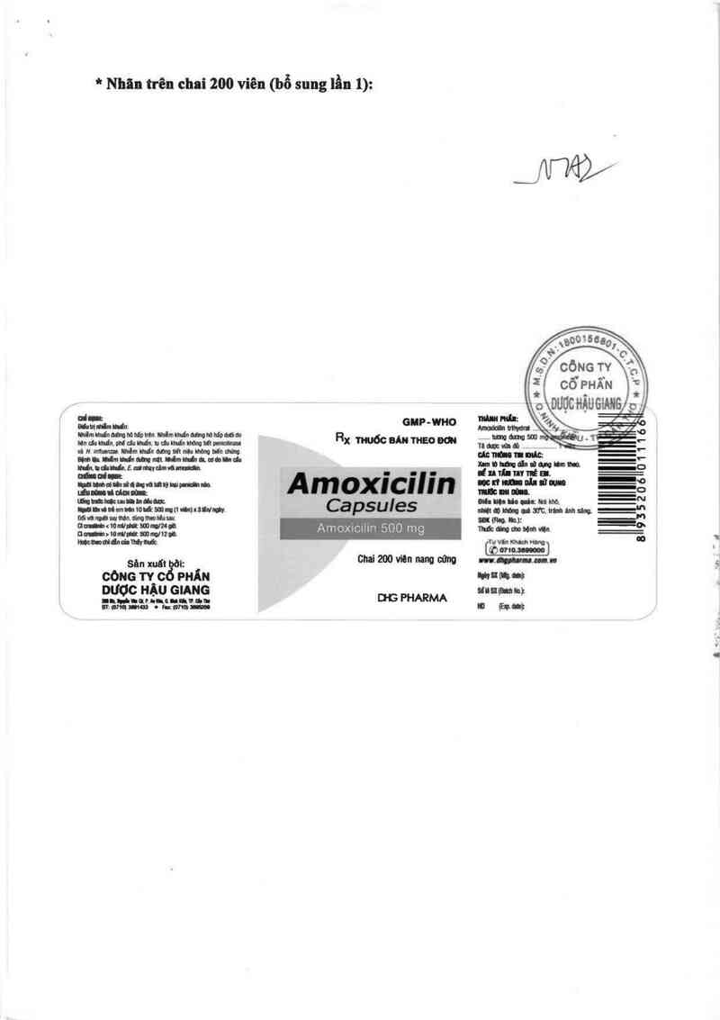 thông tin, cách dùng, giá thuốc Amoxicilin Capsules - ảnh 3