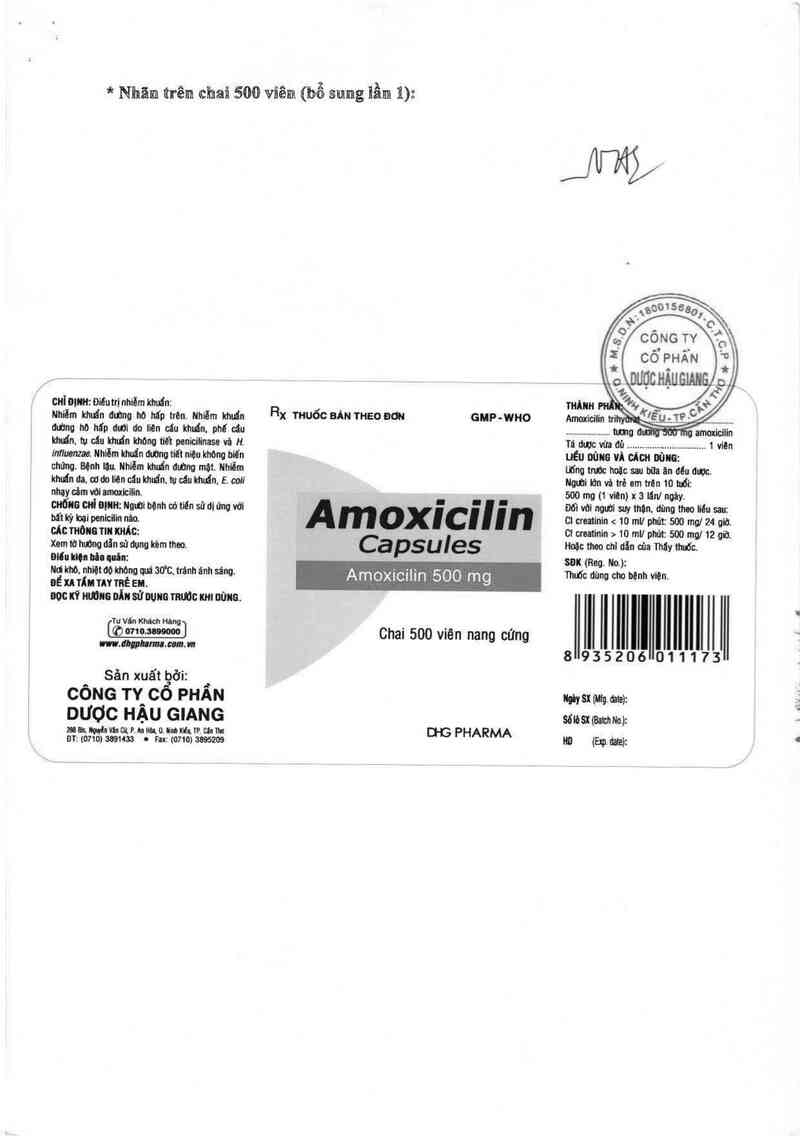 thông tin, cách dùng, giá thuốc Amoxicilin Capsules - ảnh 4