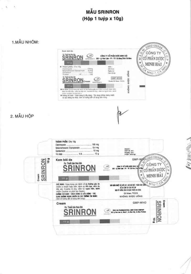 thông tin, cách dùng, giá thuốc Srinron - ảnh 1