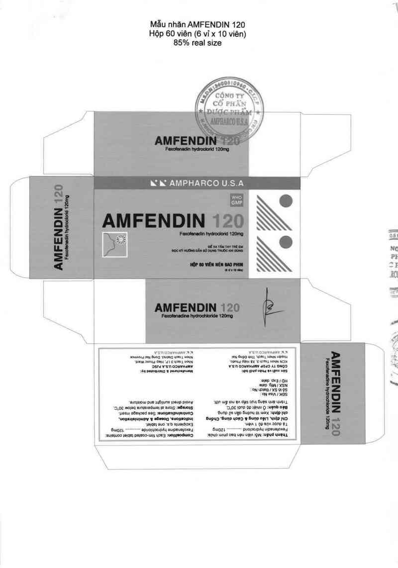 thông tin, cách dùng, giá thuốc Amfendin 120 - ảnh 2