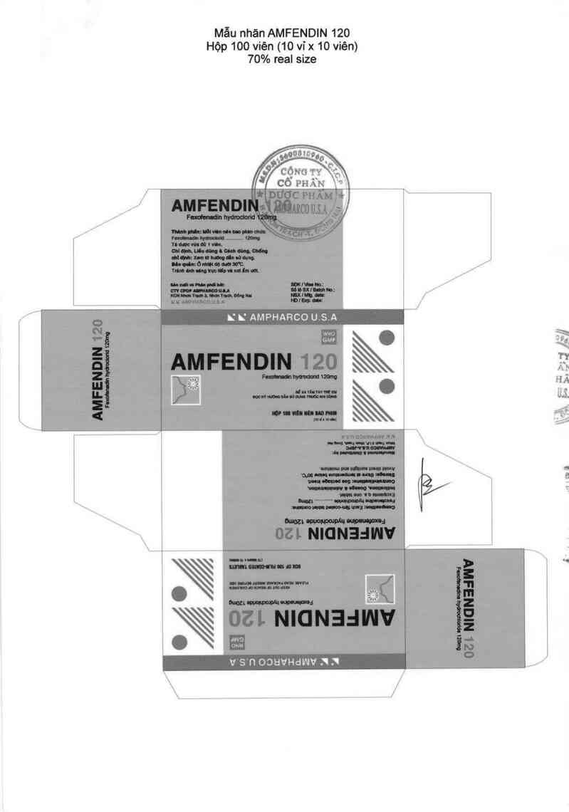 thông tin, cách dùng, giá thuốc Amfendin 120 - ảnh 3