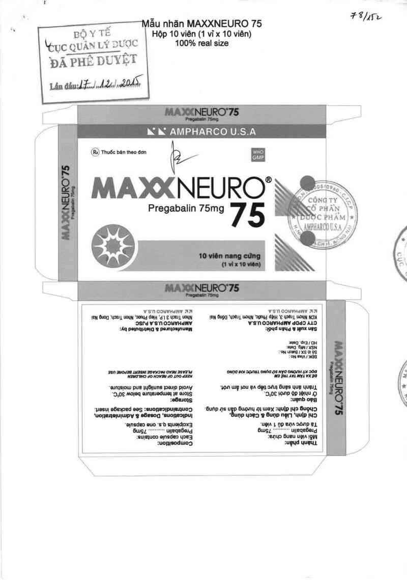 thông tin, cách dùng, giá thuốc Maxxneuro 75 - ảnh 0