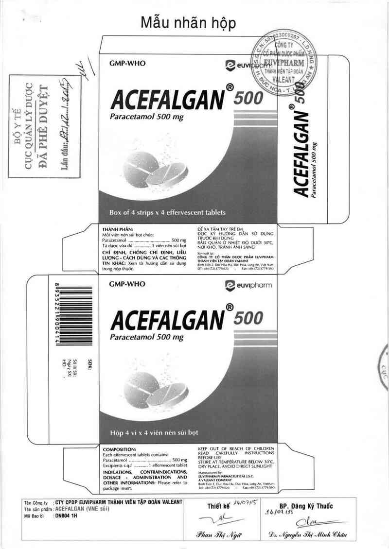 thông tin, cách dùng, giá thuốc Acefalgan 500 - ảnh 0