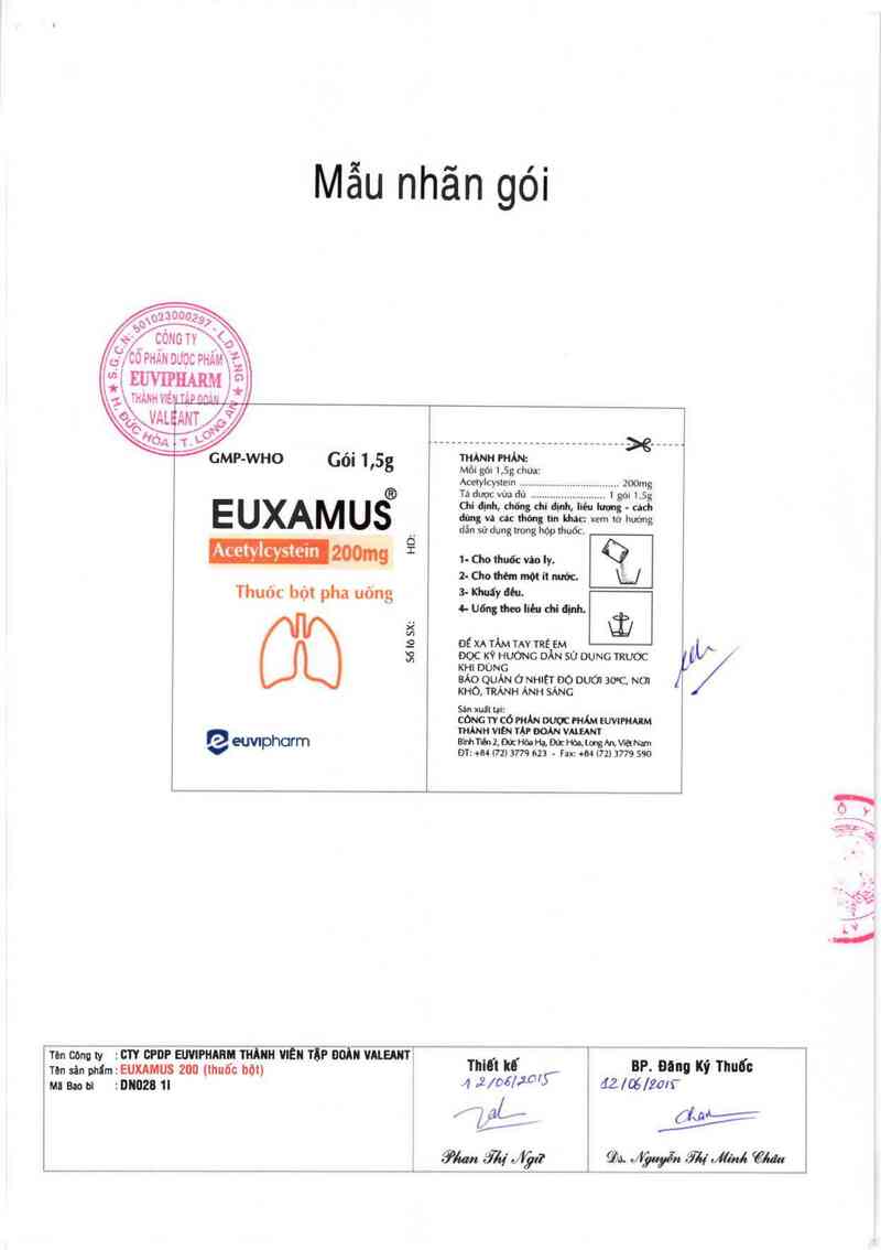 thông tin, cách dùng, giá thuốc Euxamus 200 - ảnh 1