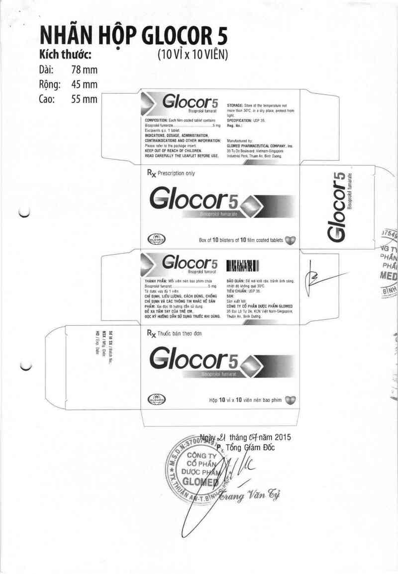thông tin, cách dùng, giá thuốc Glocor 5 - ảnh 2