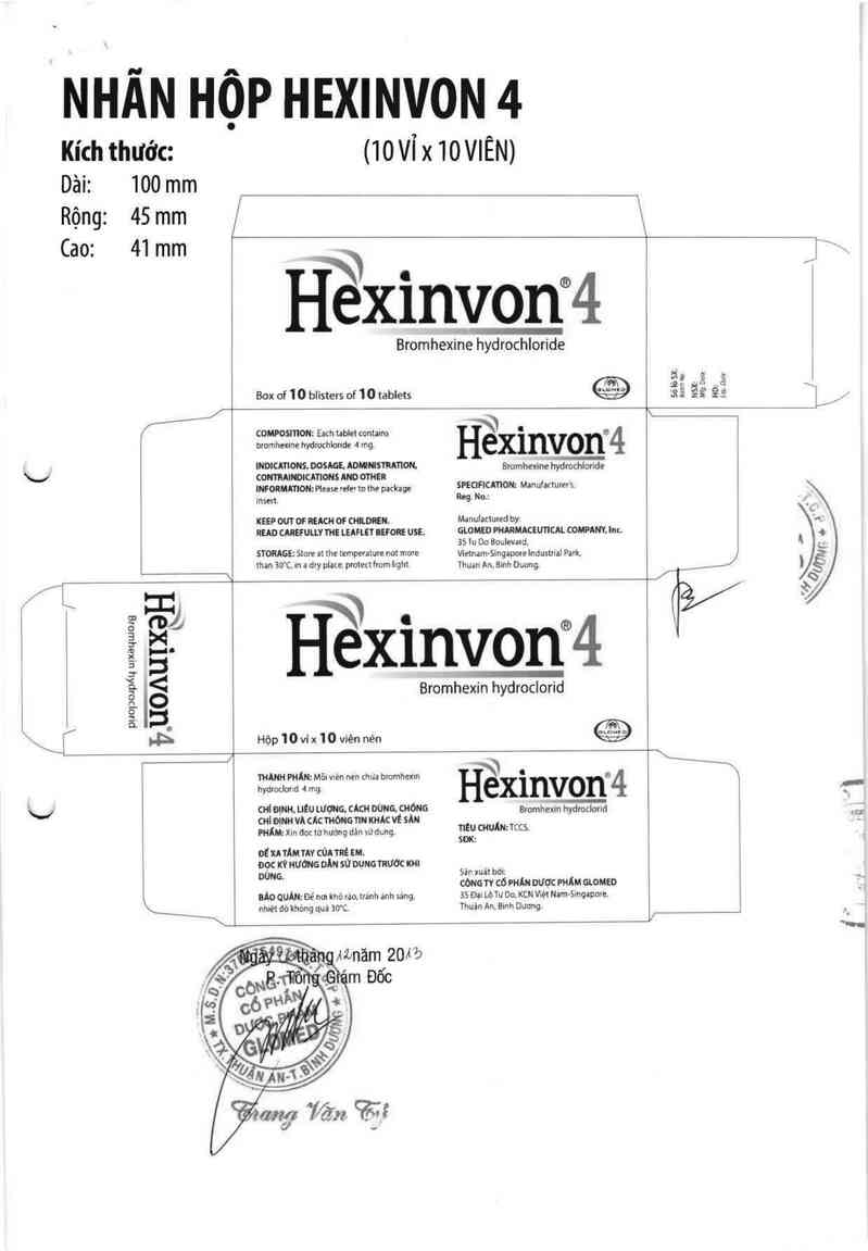 thông tin, cách dùng, giá thuốc Hexinvon 4 - ảnh 2