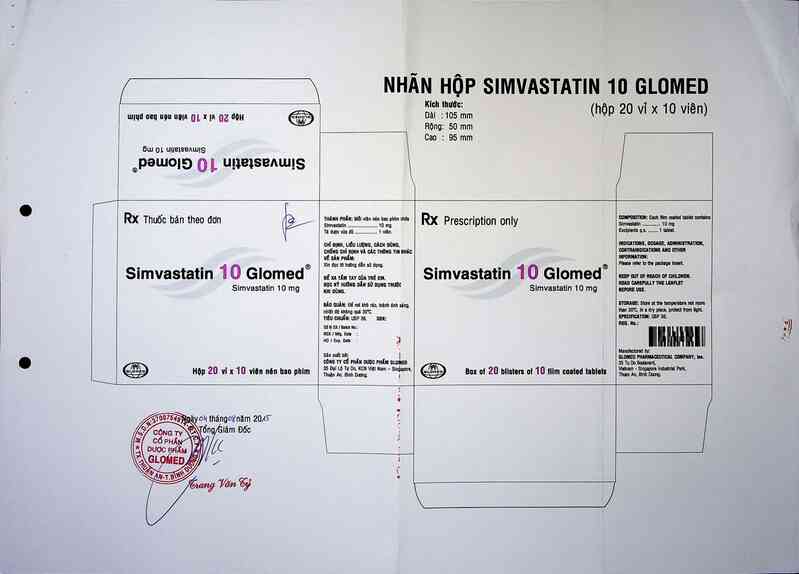 thông tin, cách dùng, giá thuốc Simvastatin 10 Glomed - ảnh 3