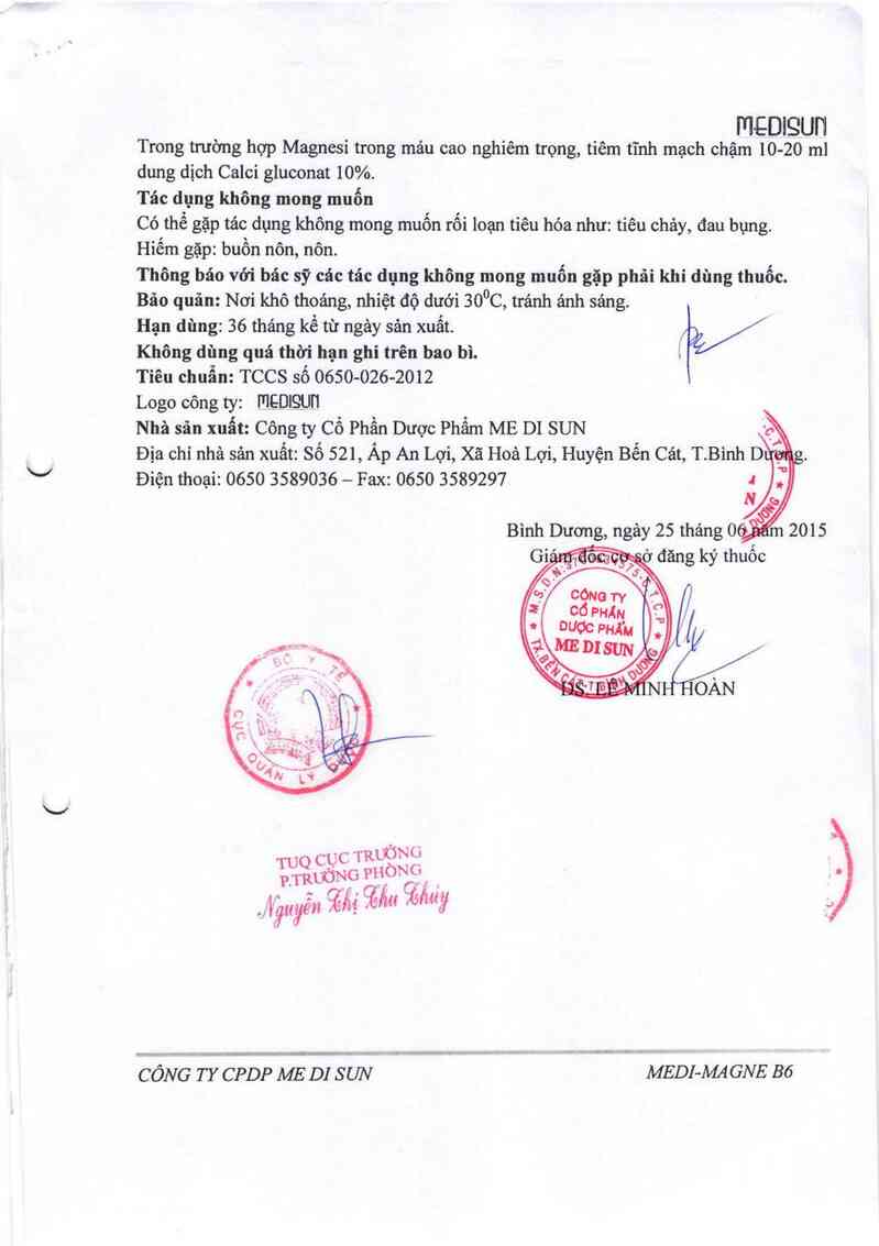 thông tin, cách dùng, giá thuốc Medi-Magne B6 - ảnh 3