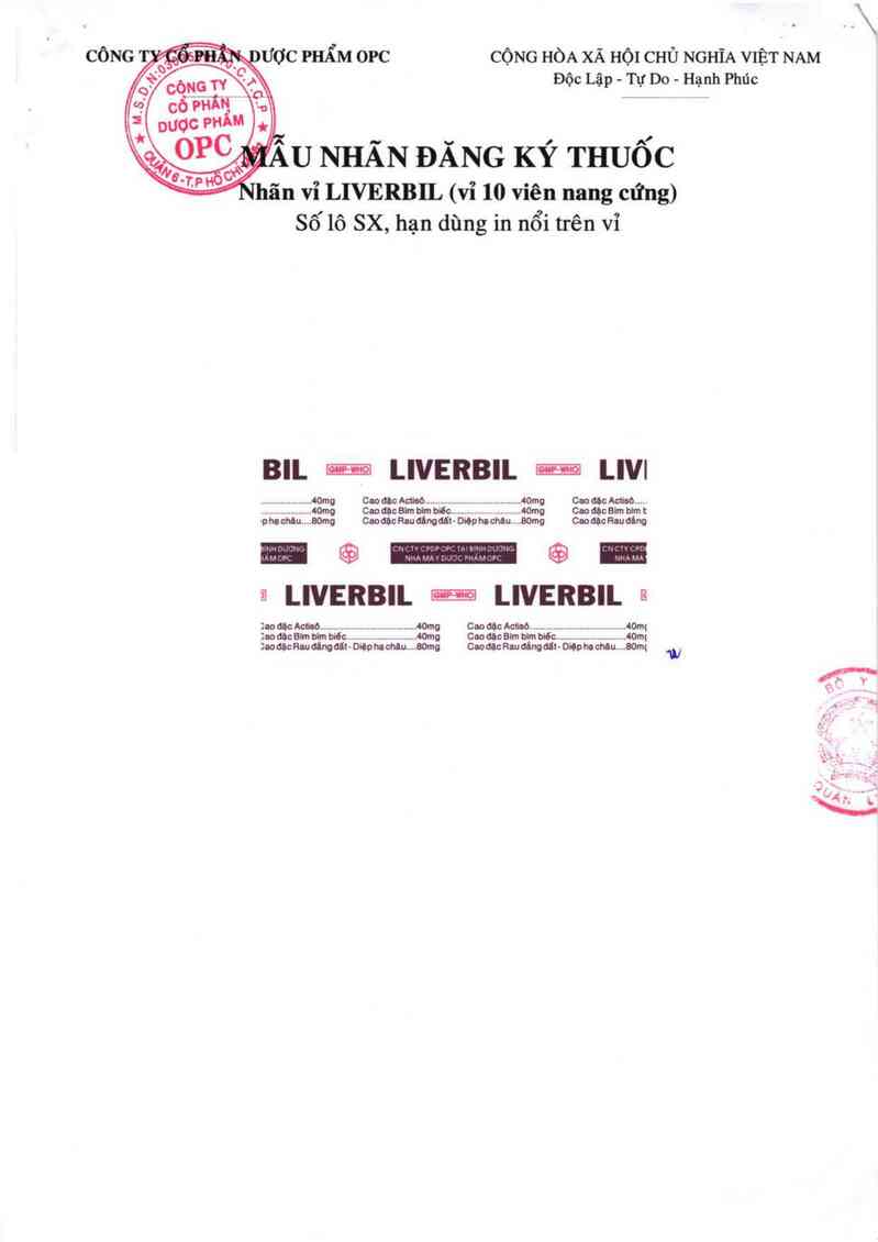 thông tin, cách dùng, giá thuốc Liverbil - ảnh 1