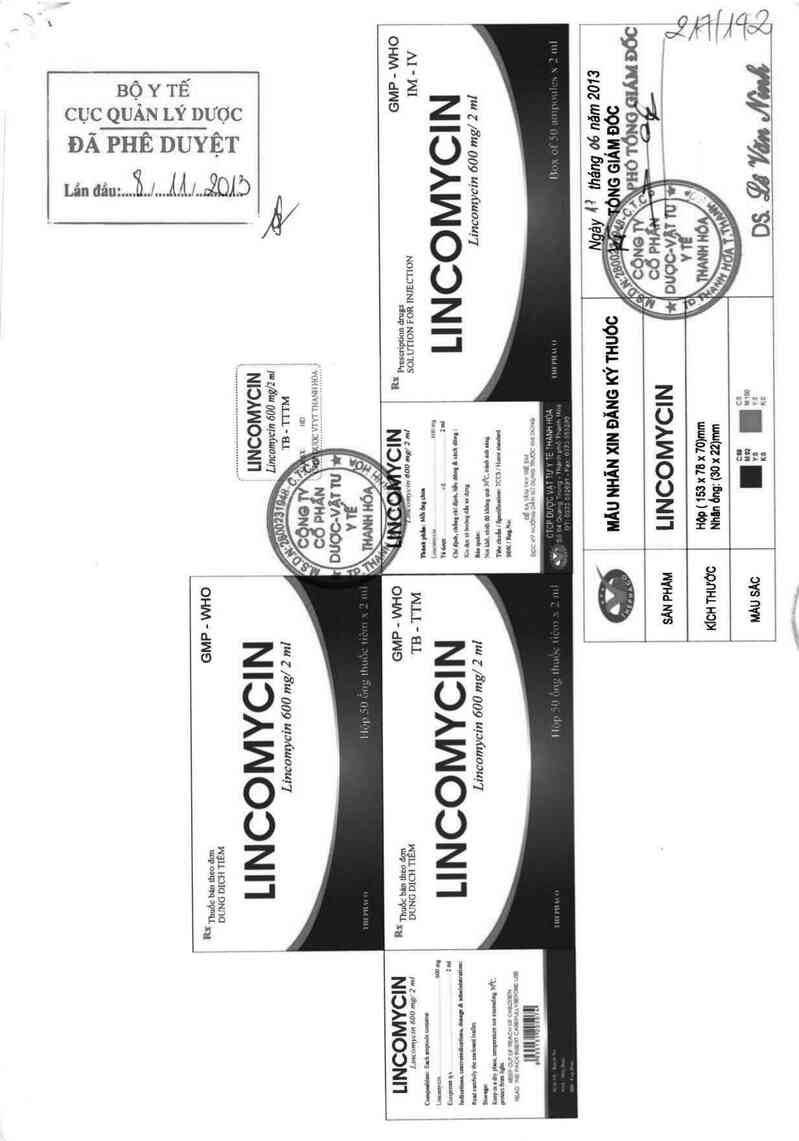 thông tin, cách dùng, giá thuốc Lincomycin 600mg/2ml - ảnh 0