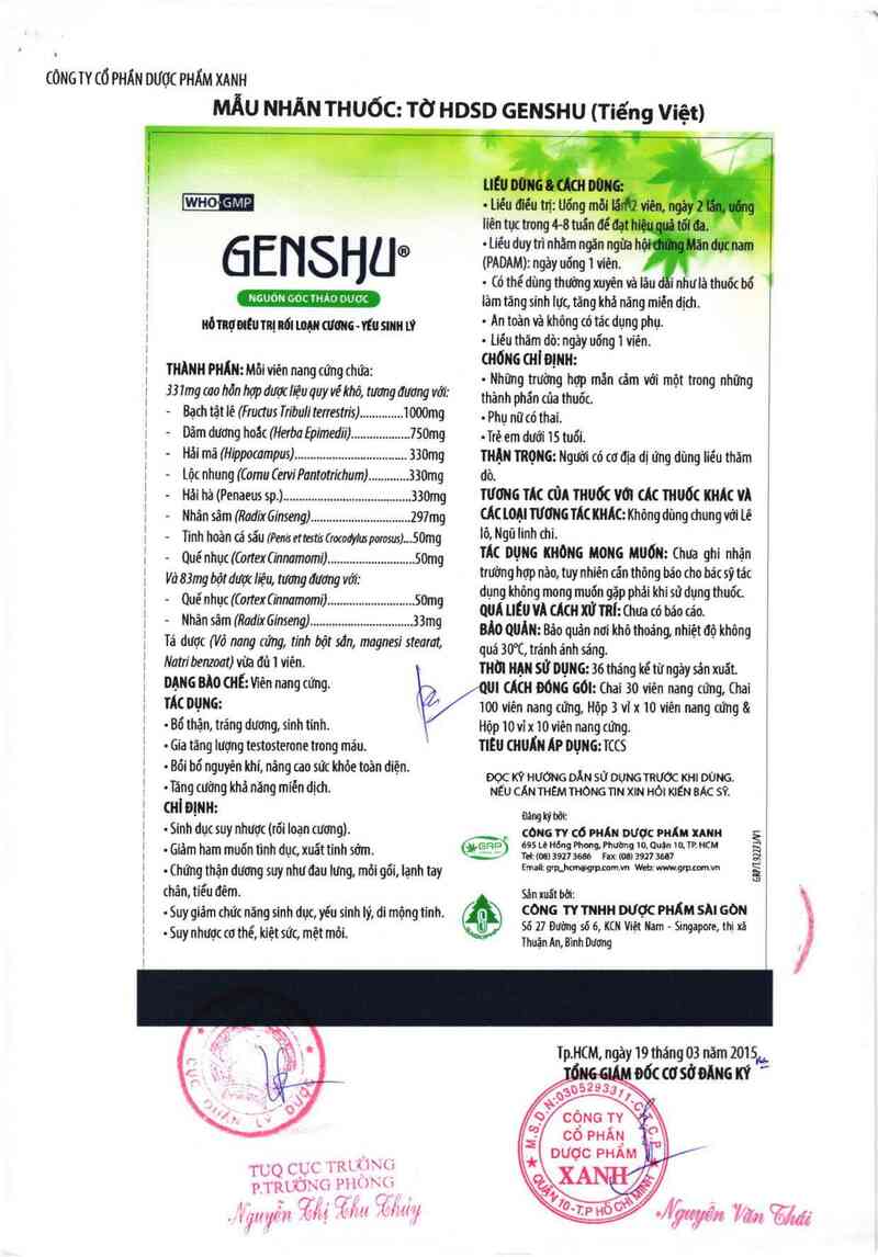 thông tin, cách dùng, giá thuốc Genshu - ảnh 5
