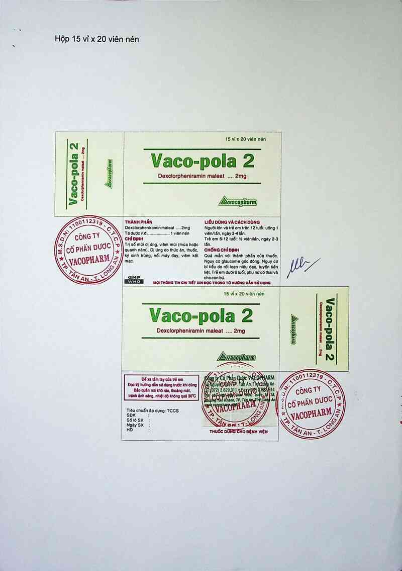 thông tin, cách dùng, giá thuốc Vaco - Pola 2 - ảnh 12
