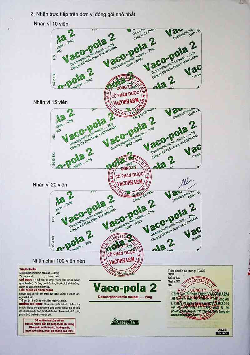 thông tin, cách dùng, giá thuốc Vaco - Pola 2 - ảnh 15