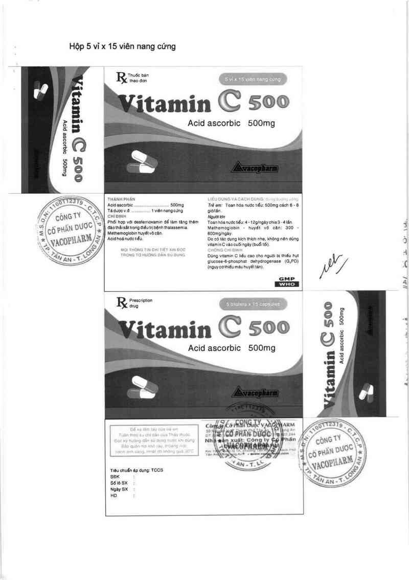 thông tin, cách dùng, giá thuốc Vitamin C 500 - ảnh 4
