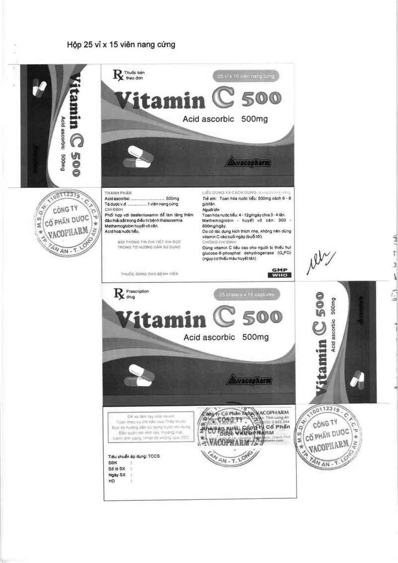 thông tin, cách dùng, giá thuốc Vitamin C 500 - ảnh 7