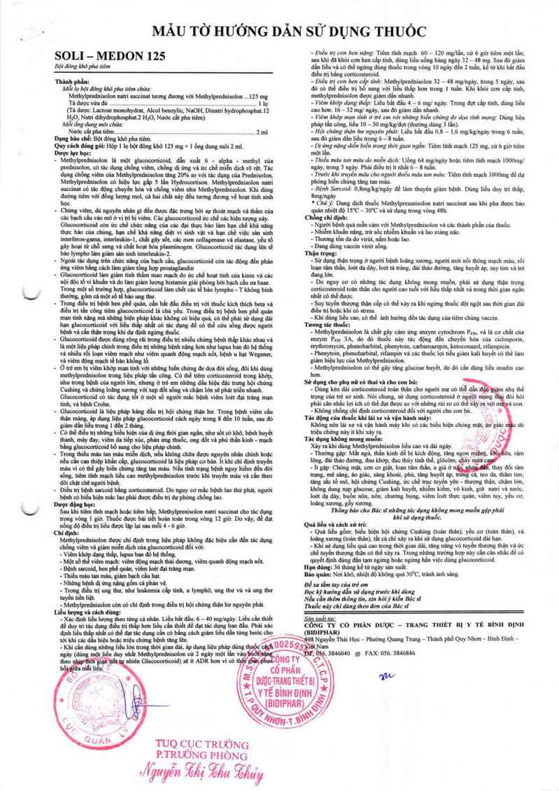 thông tin, cách dùng, giá thuốc Soli - Medon 125 - ảnh 1