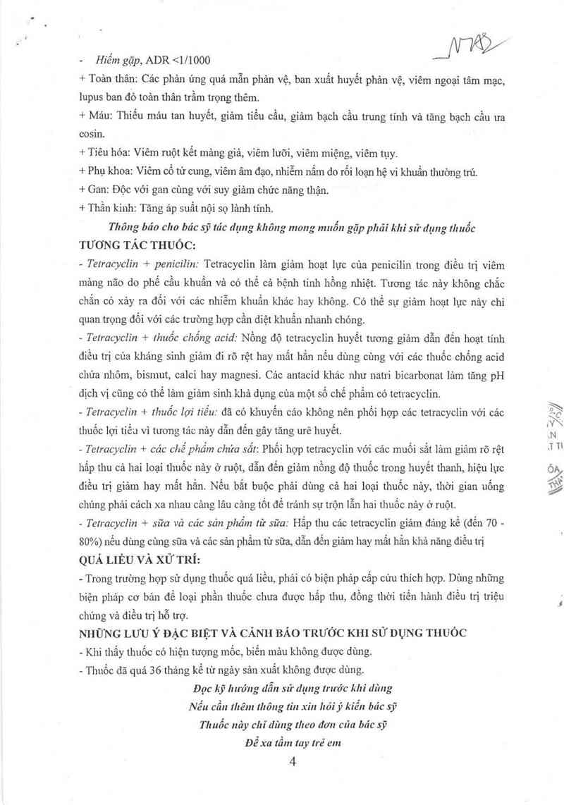 thông tin, cách dùng, giá thuốc Tetracyclin - ảnh 8