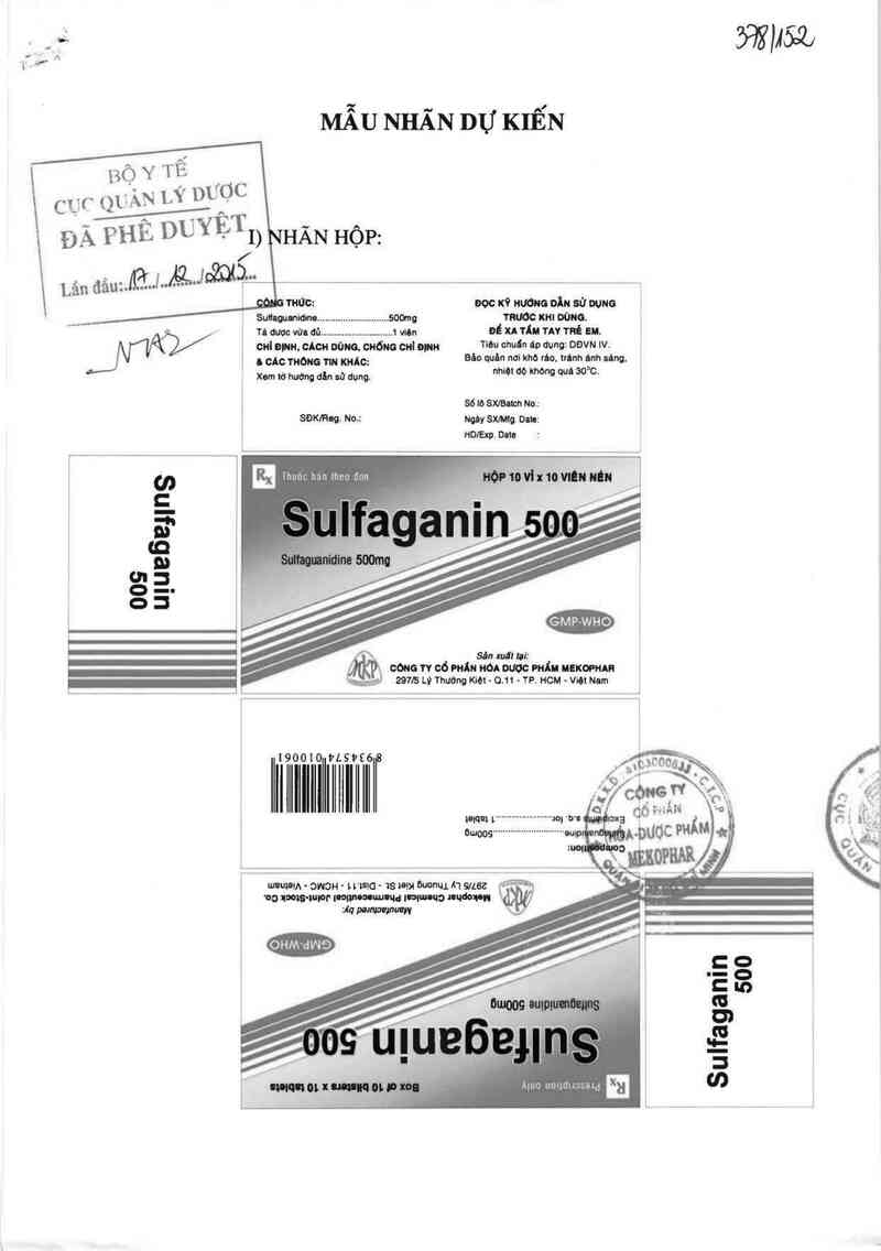 thông tin, cách dùng, giá thuốc Sulfaganin 500 - ảnh 0