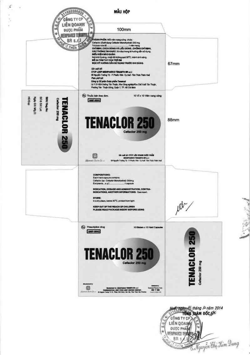 thông tin, cách dùng, giá thuốc Tenaclor 250 - ảnh 2