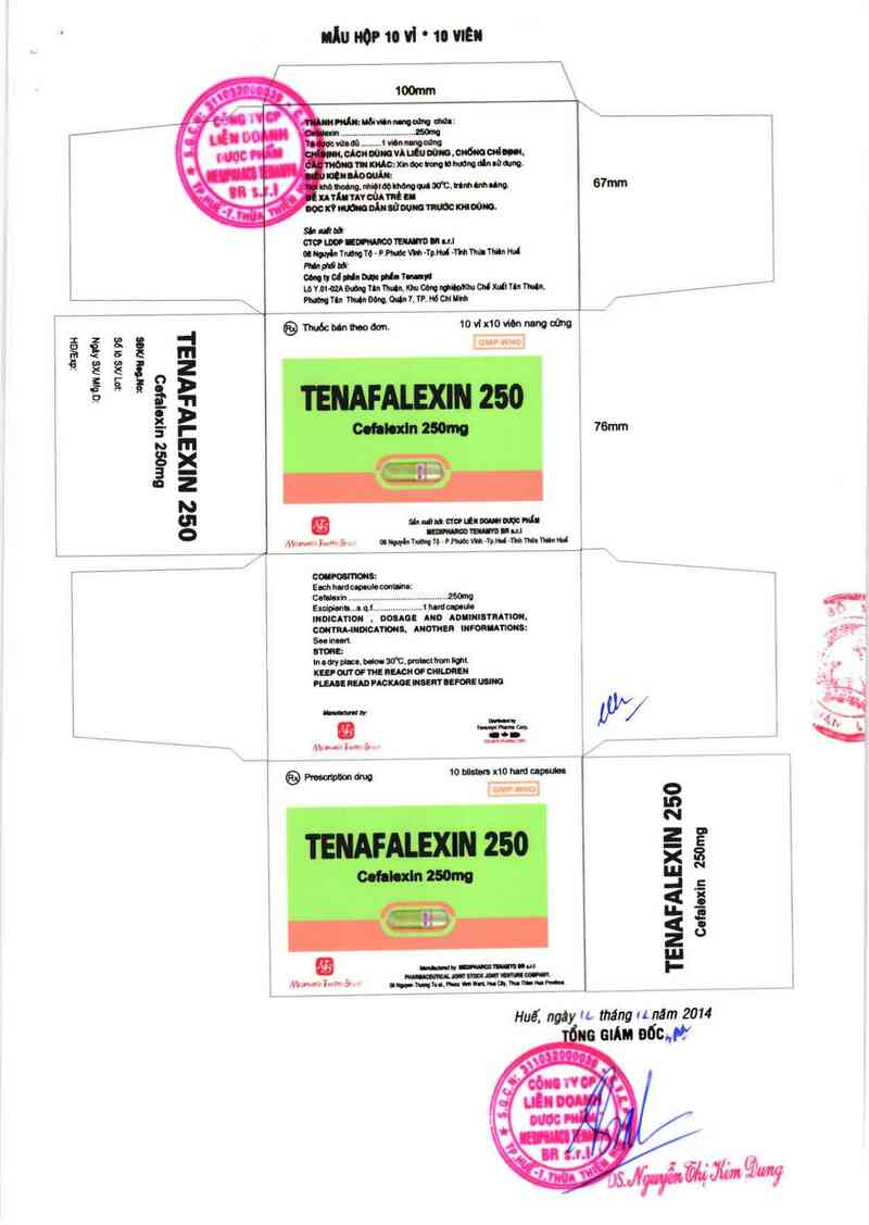 thông tin, cách dùng, giá thuốc Tenafalexin 250 - ảnh 1