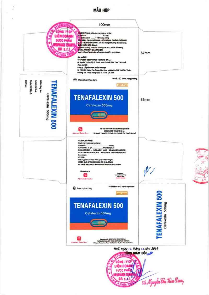 thông tin, cách dùng, giá thuốc Tenafalexin 500 - ảnh 1