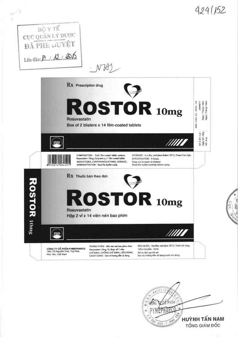 thông tin, cách dùng, giá thuốc Rostor 10 - ảnh 0