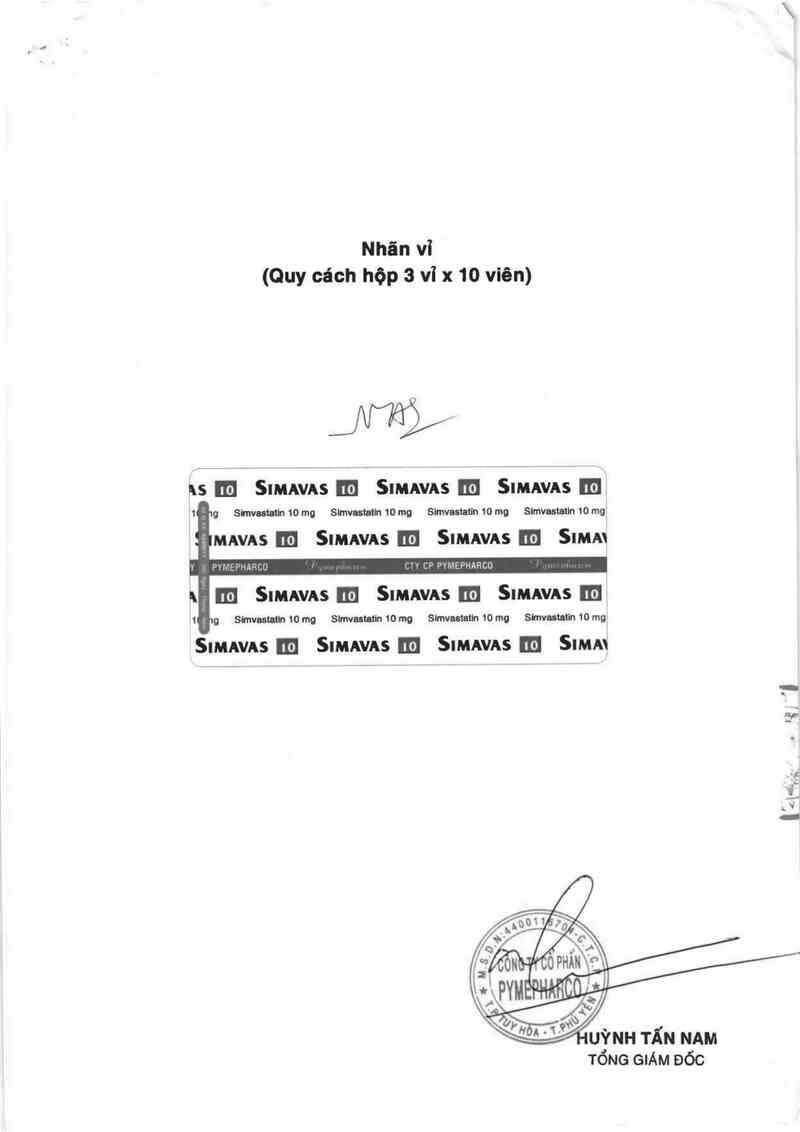 thông tin, cách dùng, giá thuốc Simavas 10 - ảnh 2