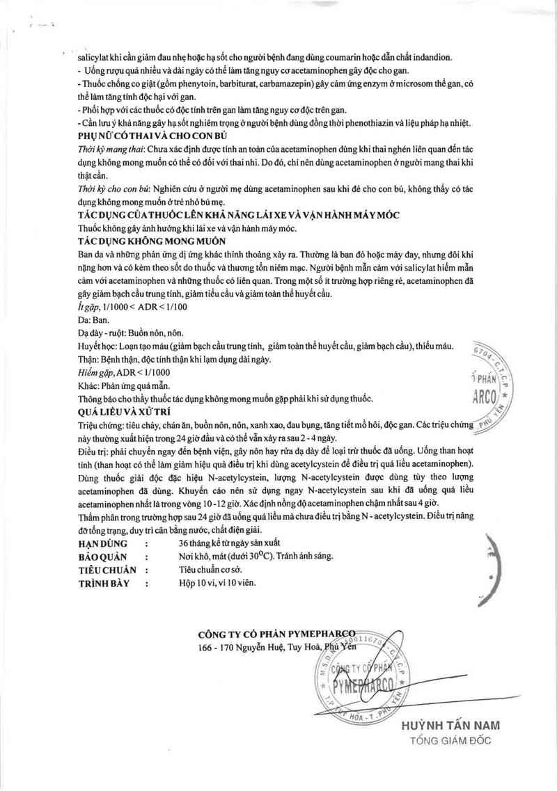 thông tin, cách dùng, giá thuốc Tatanol - ảnh 3