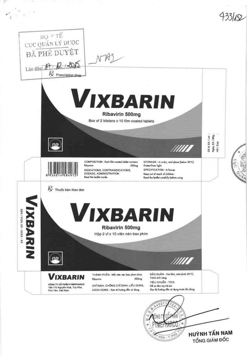thông tin, cách dùng, giá thuốc Vixbarin - ảnh 0