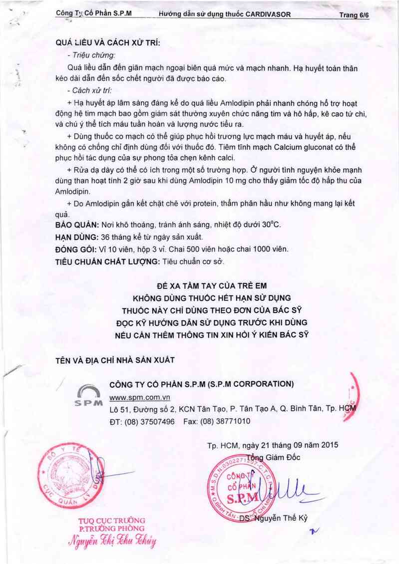 thông tin, cách dùng, giá thuốc Cardivasor - ảnh 7